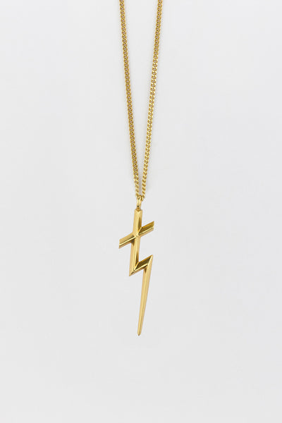Thunder Cross Necklace Gold