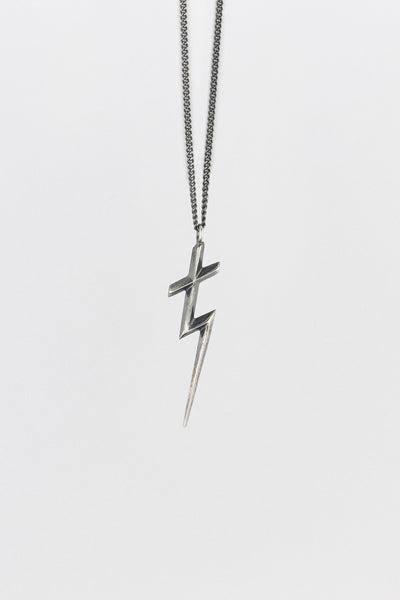 Thunder Cross Necklace Antique Sterling Silver